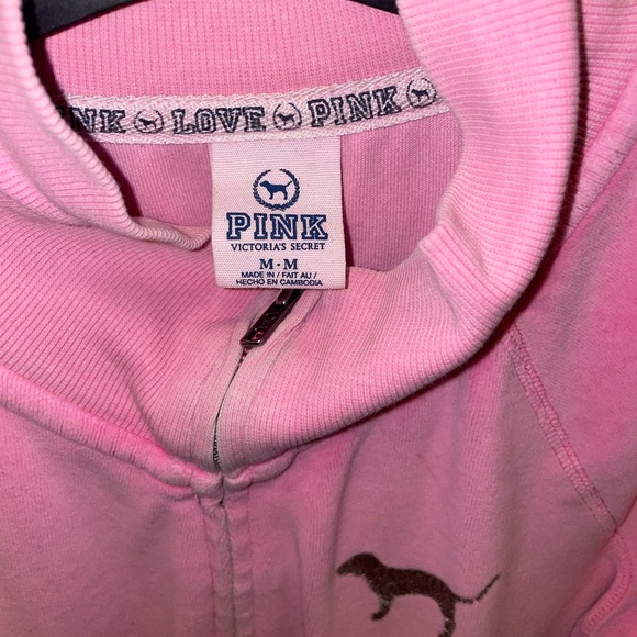 PINK Victoria secret pink velour zip up - Picture 3 of 3